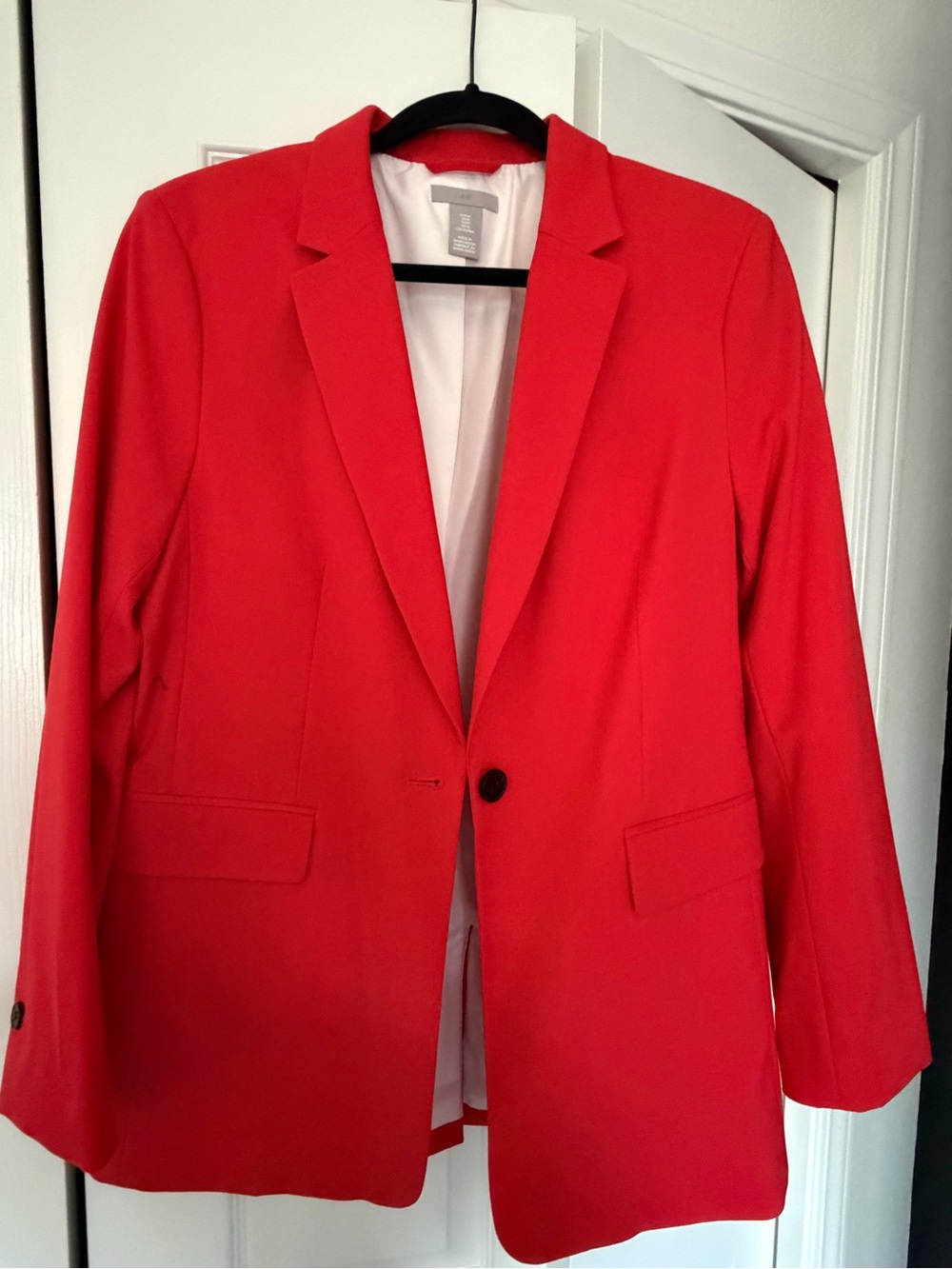 H&M Vibrant Red Single-Button Blazer